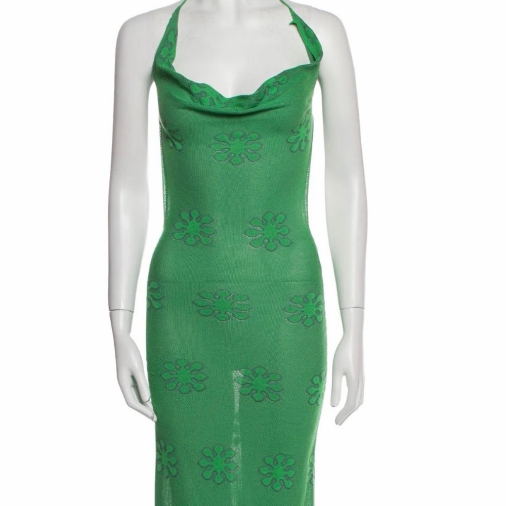 Elegant Strapless Green Dress